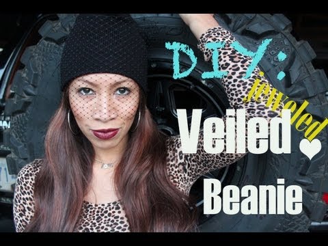 Jill Sanders inspired Veiled Beanie with jewels !