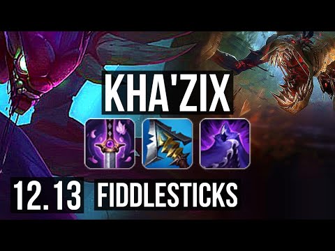 KHA'ZIX vs FIDDLESTICKS (JNG) | 17/0/8, Legendary, 1.3M mastery, 300+ games | EUW Master | 12.13