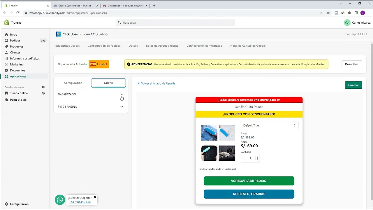 Reverse COD Form & Upsell Demo