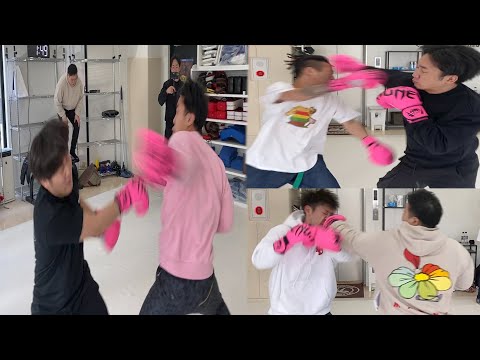 ガードマンと3対3でガチスパーリング