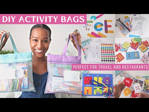 DIY ACTIVITY BAGS | RESTAURANT & TRAVEL | BUSY BAGS FOR TODDLERS AND YOUNG CHILDREN