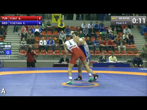 BRONZE GR - 59 kg: Khvicha TCHITAVA (GEO) df. Murat FIRAT (TUR) by TF, 8-0