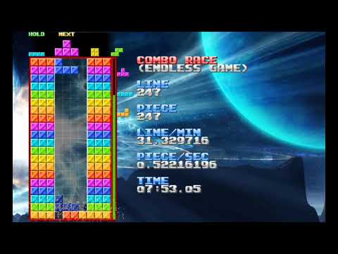 Nullpomino Combo Race 4-wide 483 lines [World Record]