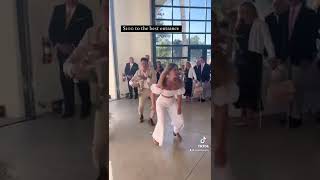 A Wedding Entrance You Won’t Forget 👏👰‍♀️🏈 #wedding #weddingvideo #funnywedding #weddingentrance