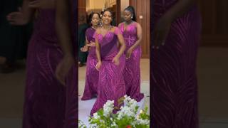 MOST BEAUTIFUL  WEDDING ENTRANCE DANCE  EVER BY BRIDESMAIDS IN PURPLE DRESS #lovelymoments #stuns
