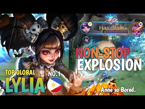 LYLIA GOLDLANE! NONSTOP EXPLOSION , BEST BUILD 2021 , TOP GLOBAL LYLIA BY Anne so Bored. -MLBB