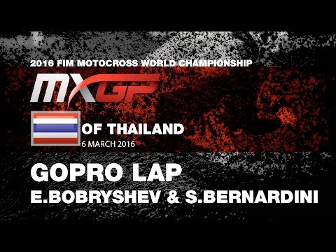 Official GoPro Lap of Suphan Buri MXGP of Thailand with Evgeny Bobryshev & Samuele Bernardini 2016