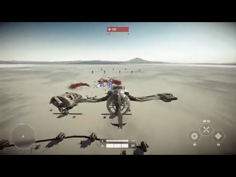 Star Wars Battlefront 2 Moments - Ski-Speeder Resistance Defense on Crait (1080p | Full Match)