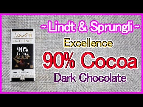 Lindt & Sprungli Excellence 90% Cocoa Dark Chocolate for Diet