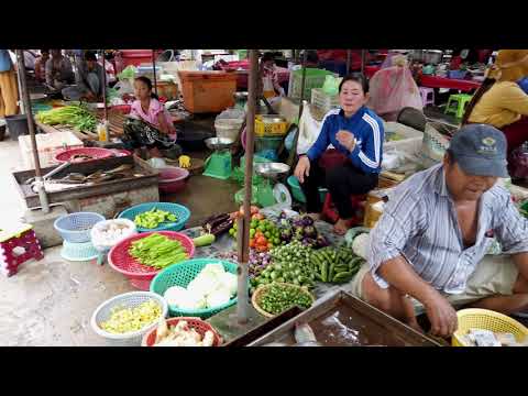 Life In Phnom Penh Market- Everyday Foods For Sales In The Market
