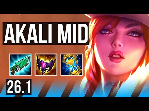 AKALI vs ORIANNA (MID) | 44K damage | KR Master | 26.1