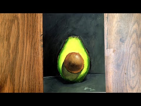 Still Life Painting Avocado | Oil painting | Realism | Timelapse
