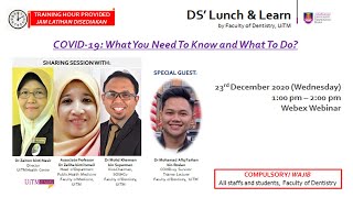 DS LUNCH & LEARN » COVID-19: WHAT YOU NEED TO