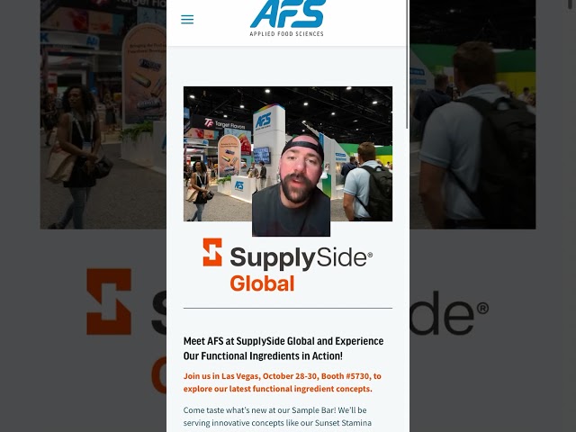 Applied Food Sciences at SupplySide Global 2026