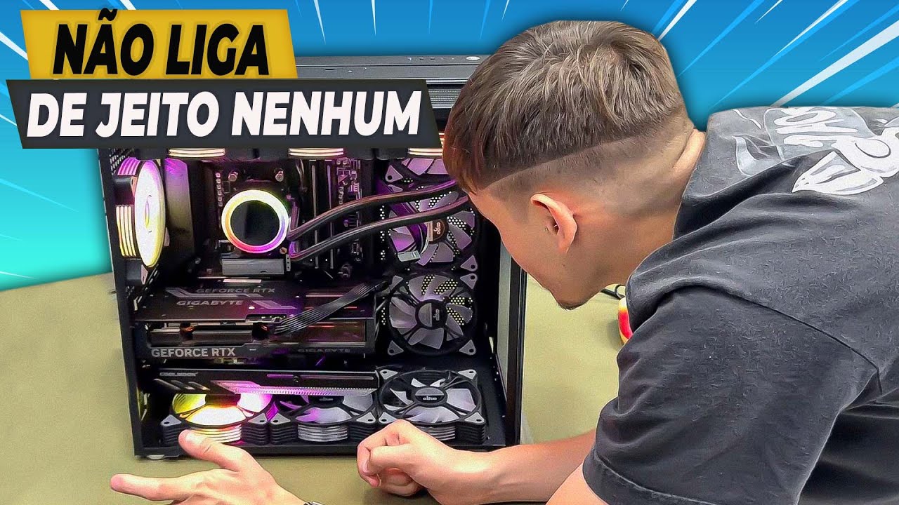 TENTOU MONTAR SOZINHO e o PC NÃO LIGOU 😱