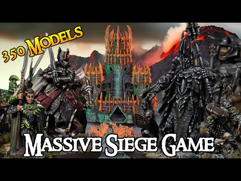 MASSIVE CASTLE SIEGE | 350+ Miniatures | Battle of Mordor