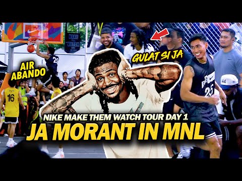 JA MORANT NAPABILIB KAY RHENZ ABANDO! NIKE MAKE THEM WATCH TOUR PHILIPPINES 