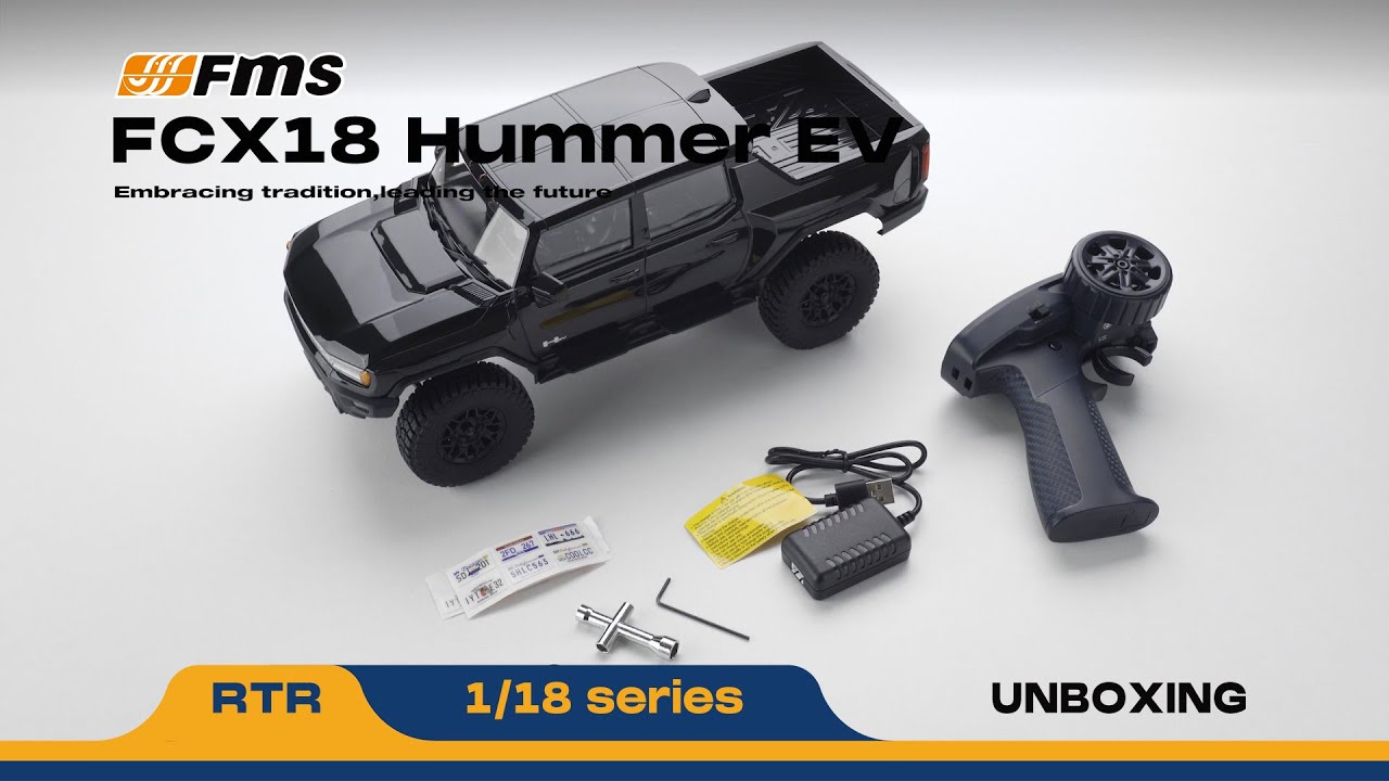FMS Fcx18 HUMMER EV ブラック ラジコン Amazon.com: FCX18 FMS 1/18 Hummer EV RC Crawler, RC Pick-up Truck