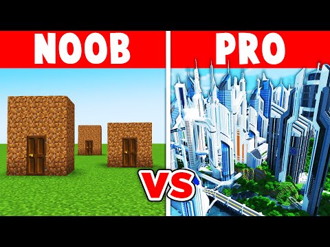 MongoTV - Minecraft NOOB vs HACKER: CITY BUILD CHALLENGE