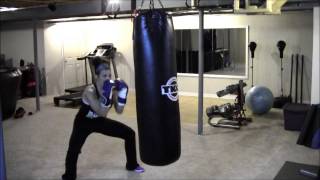IN HOME BOXING WORKOUT, HEAVY BAG DRILLS FOR WEIGHT LOSS