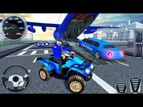 US Police ATV Quad Driving - Police Muscle Car Cargo Plane Simulator - Android GamePlay