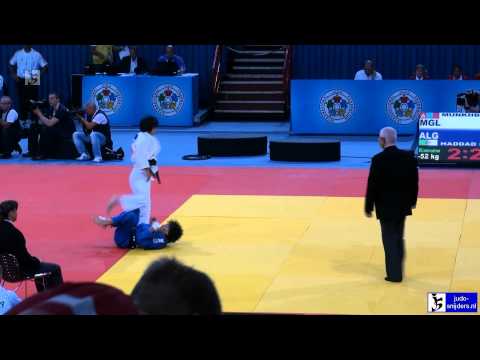 Judo 2011 World Championships Paris: Munkhbaatar (MGL) - Haddad (ALG) [-52kg] HD