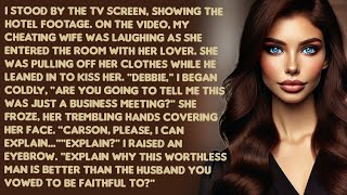 I stood by the TV screen, showing the hotel footage. On the video, my cheating wife was laughing as