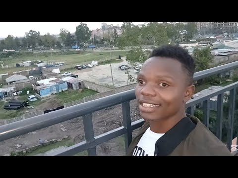 Enjoying the rooftop view during the fuel protest 