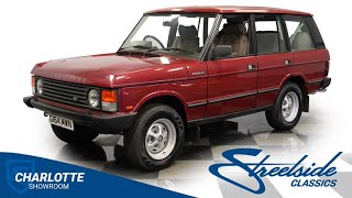 Video Thumbnail for 1990 Land Rover Range Rover