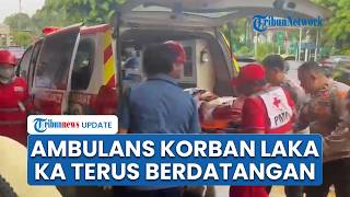 Ambulans Bawa Korban Laka Kereta Api Terus Berdatangan di RSUD Kota Bekasi, Keluarga Cari Kerabat