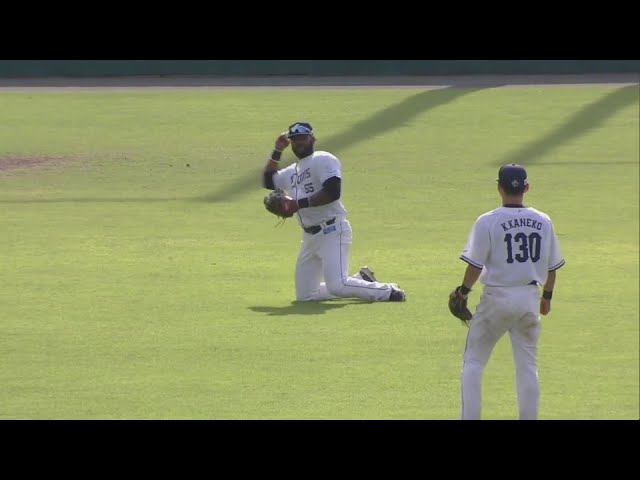 【ファーム】ライオンズ・コルデロ 落ちそうな打球をスライディングキャッチしアウトにする!!  2024年6月8日 埼玉西武ライオンズ 対 東京ヤクルトスワローズ