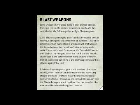 Quick 9th edition game update - Blast Weapons