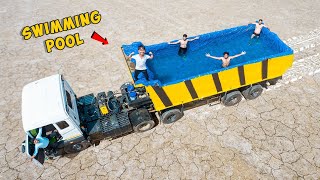 We Made Swimming Pool In A Big Truck - भाई �