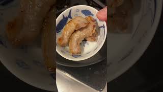 【豚カシラ串焼き】レシピ　ただの塩焼きが旨い。　 #おつまみ #簡単レシピ #japanesesake