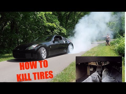 HOW TO DO A BURNOUT! (350Z)