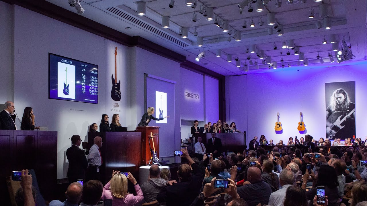 David Gilmour&rsquo;s &lsquo;Black Strat&rsquo; Guitar | 2019 World Auction Record | Christie&rsquo;s - YouTube