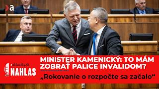 Minister Kamenický: To mám zobrať palice invalidom? Rokovanie o rozpočte sa začalo | Aktuality