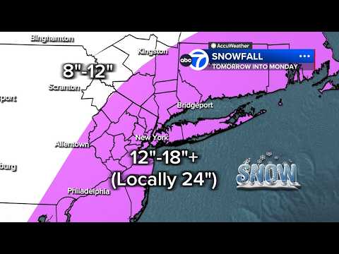 Blizzard warning for  New York City: How much snow to expect