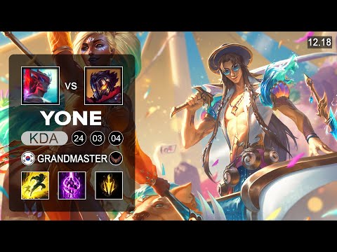 Yone vs Viktor Mid - KR Grandmaster - Patch 12.18 Season 12