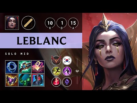 LeBlanc Mid vs Ahri - KR Grandmaster Patch 25.10