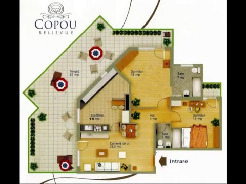 Copou Bellevue - minipenthouse 3 camere - terasa 62 mp. Prezentare foto I.