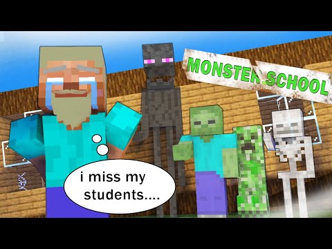 Robot Monsters Miss Old HeroBrine Students: Minecraft Animation