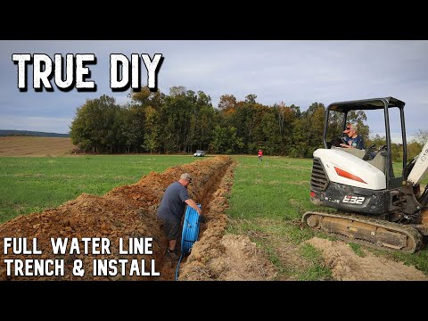 WE HAVE WATER!! Water Line Install by DIY FAMILY // DriscoPlex 5100 SDR 9 CTS HDPE