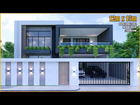 Modern House | House Design 2 Storey  | 12m x 15m with 5 Bedrooms