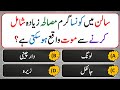 Islamic Common Sense Paheliyan in Urdu | Islamic Question and Answer | General Knowledge Quiz - Live