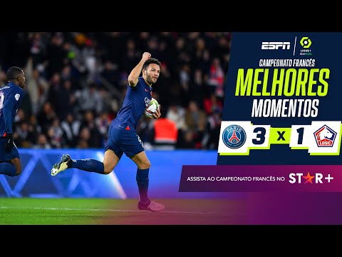 Gols e lances de PSG x Lille