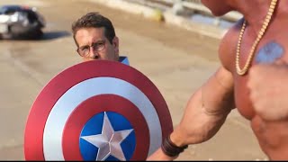 Free Guy | Ryan Reynolds with Captain America's Shield