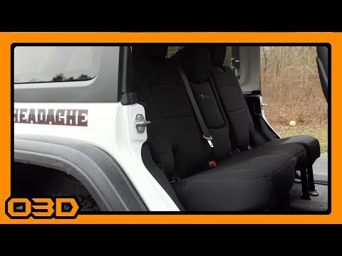 JLUR BARTACT REAR SEAT COVER INSTALL 2018 JL LEATHER SEATS WITH REAR CONSOLE