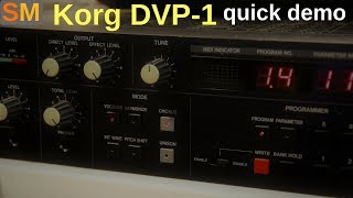 Video thumbnail for Korg DVP-1 quick demo by SynthMania