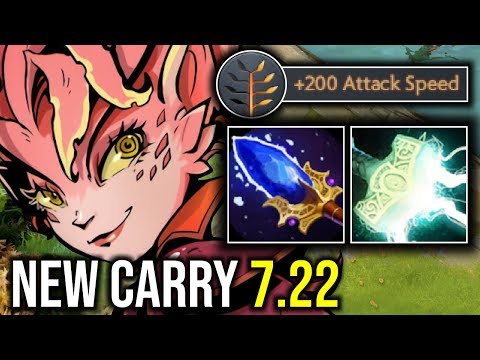 NEW CARRY 7.22..!! +200 Attack Speed Mjollnir + Aghanim Scepter Dark Willow 7.22 | Dota 2